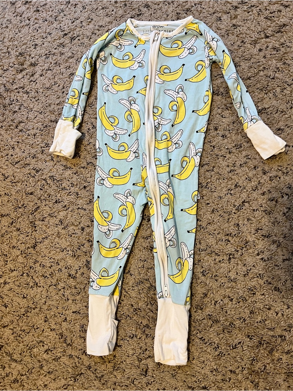 Little Sleepies Blue Bananas Zippy